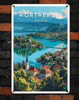 Plechová cedule Wörthersee vintage