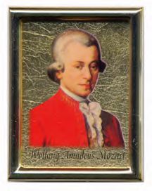 Mozart magnet zlacený