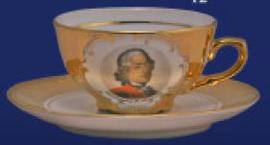 Šálek na kávu zlatý Mozart