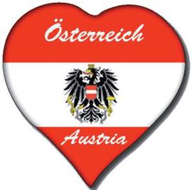 Magnetka Srdce pro Rakousko
