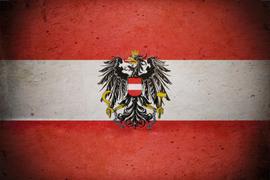 Plechová cedule Austria vlajka