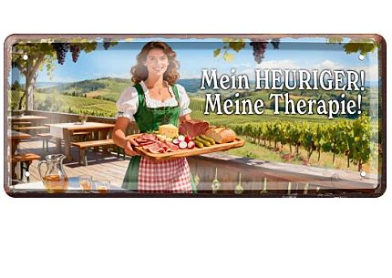 Plechová cedule Heuriger