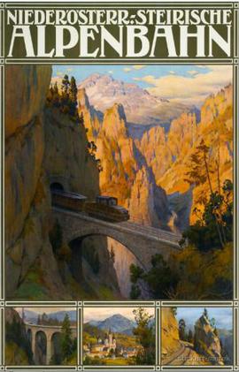Samolepka horská železnice Alpenbahn