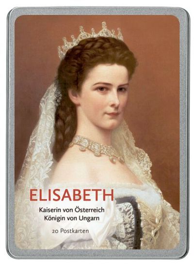 Sada pohlednic Elisabeth v plechové krabičce