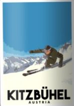 Samolepka Kitzbühel lyžař
