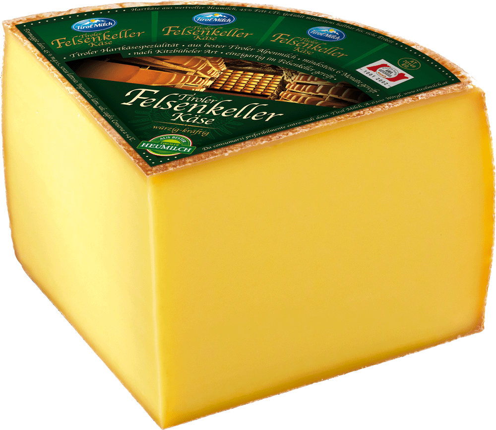Bergkäse horský sýr Felsenkeller 1,6kg Tirol Milch